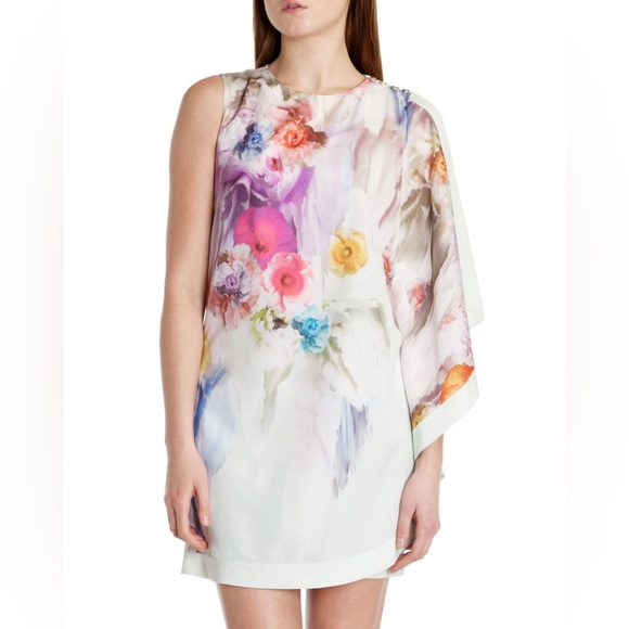 Ted Baker London Dahnni Sugar Sweet Floral Tunic Dress Size 1 (US 4) - Picture 2 of 9